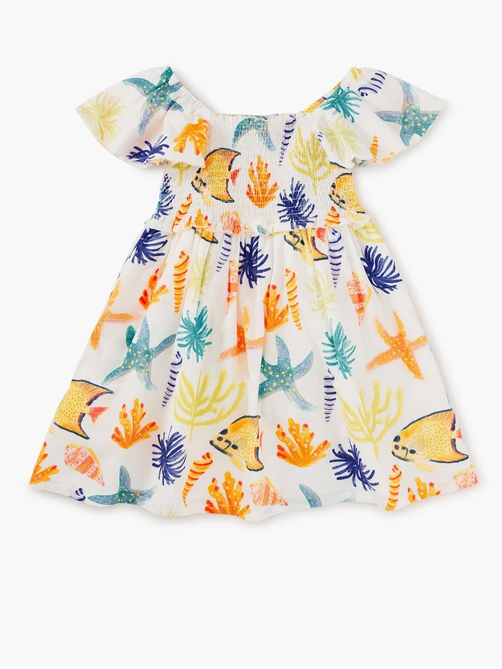 Tea Collection Flutter Sleeve Smocked Dress, size 6